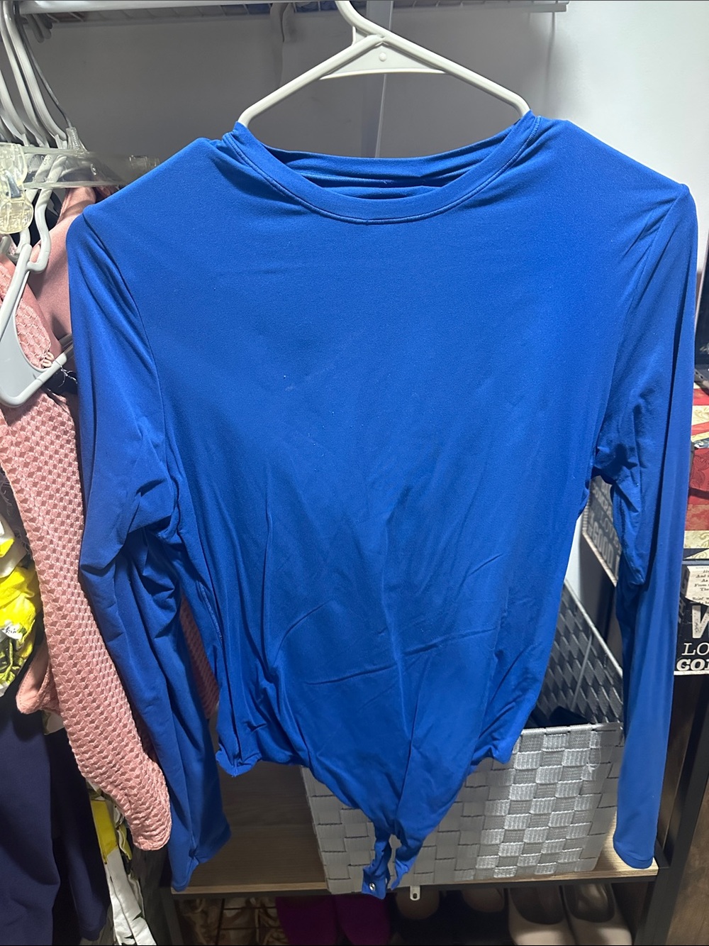 Skims XL Women’s Long Sleeve Body Suit - Blue